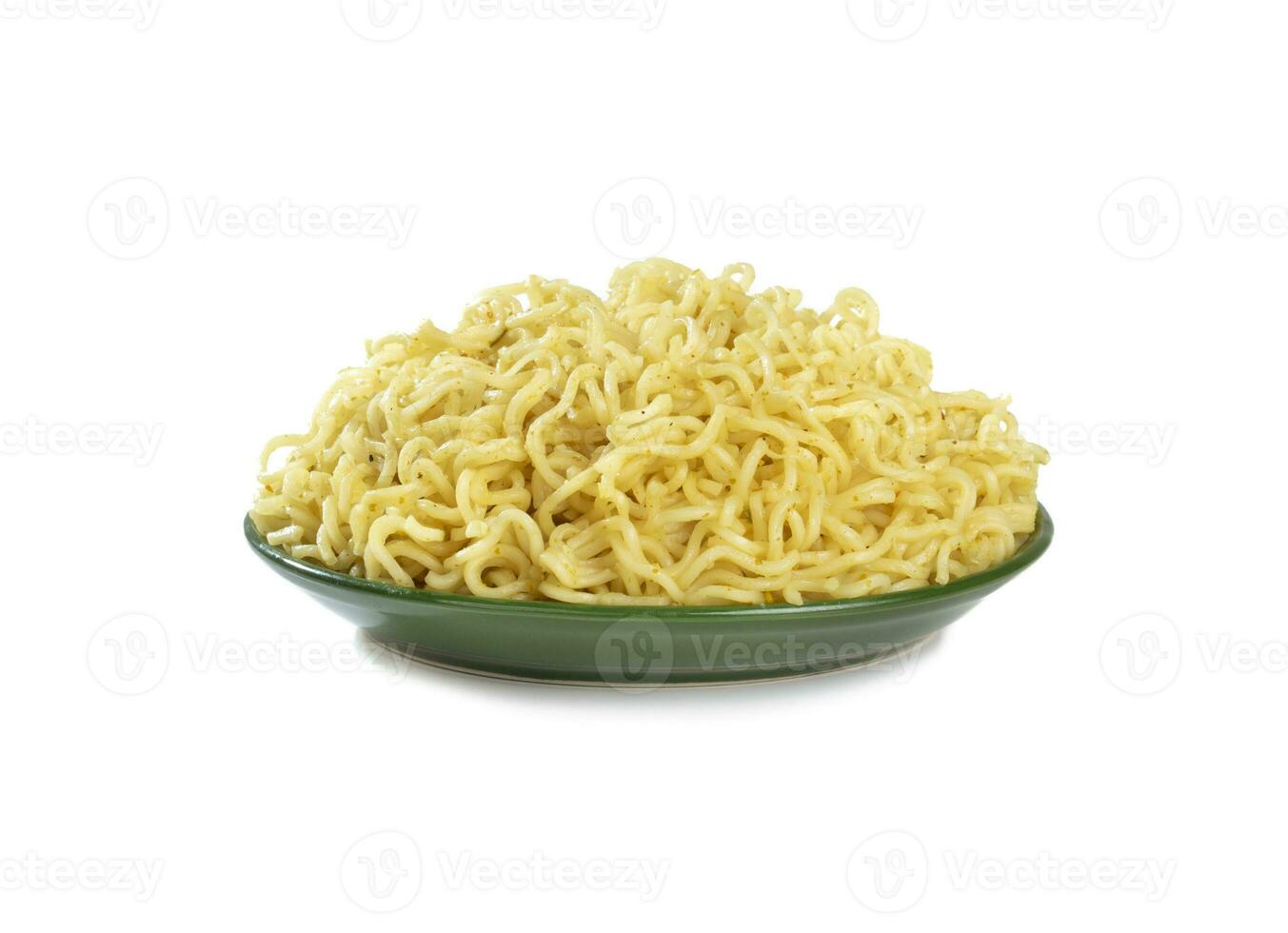 Plain Maggi Noodles, Instant Masala Maggi Isolated on White Background photo