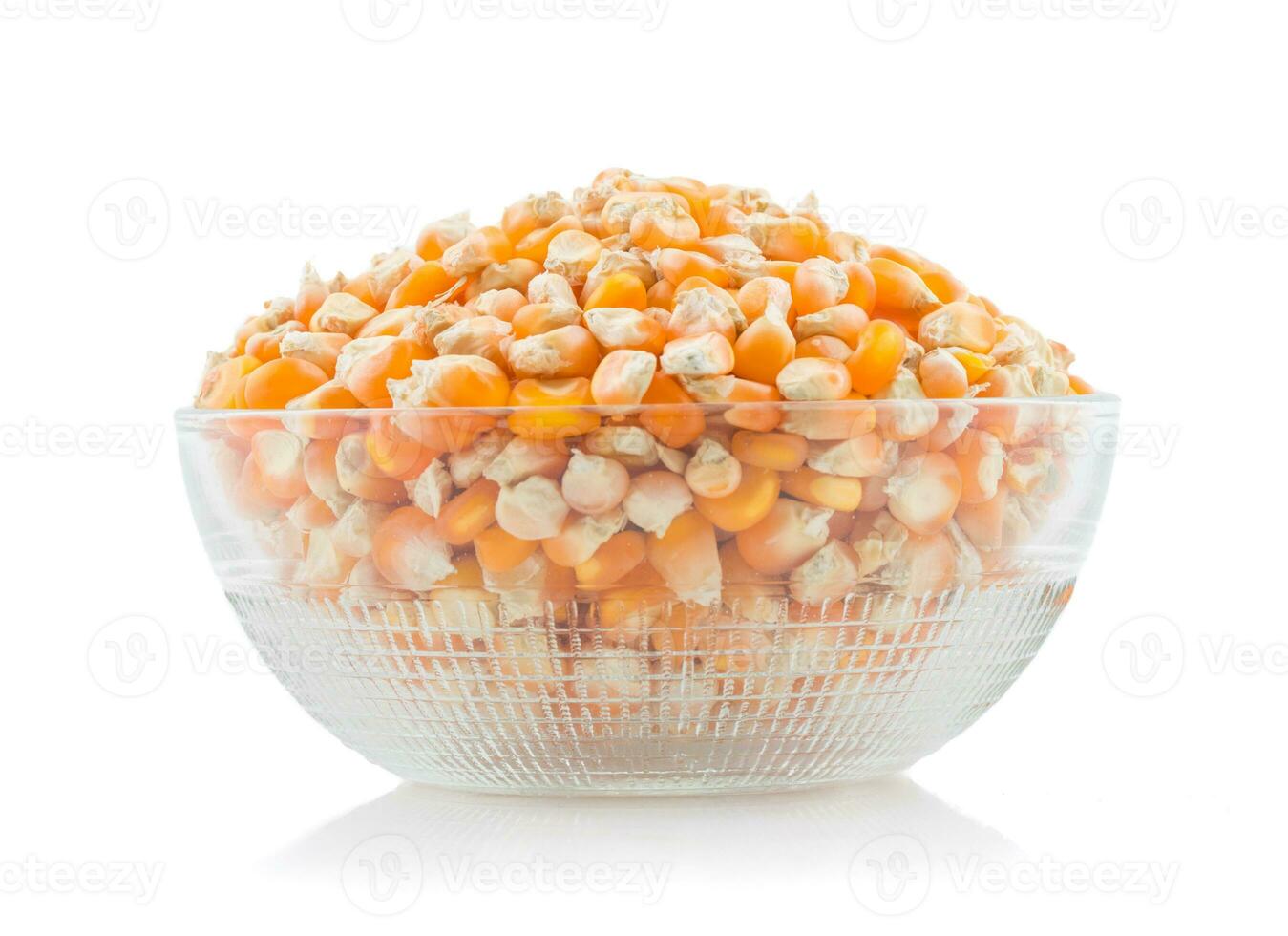 Healthy Dried Corn Seeds on White Background photo