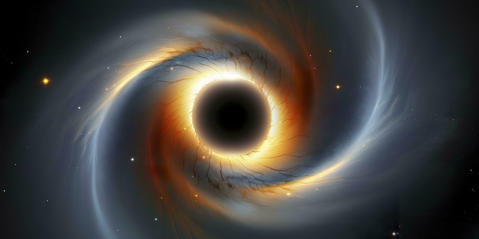 AI generated Black Holes. The Mysterious Objects of Outer Space. Abstract Space Wallpaper. AI Generative photo