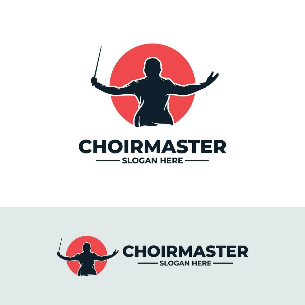 Vector graphic of Music conductor logo, Suitable for Musical Arranged and orchestra logos