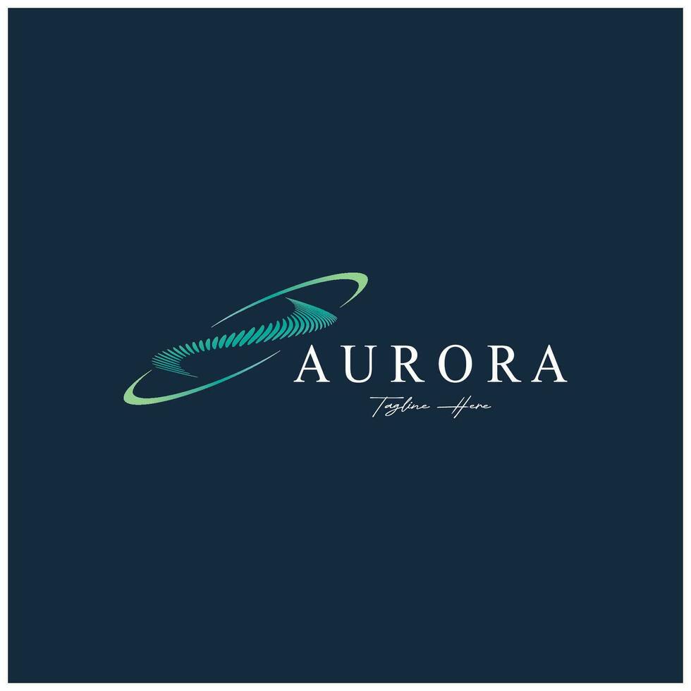 aurora logo design icon illustration vector template