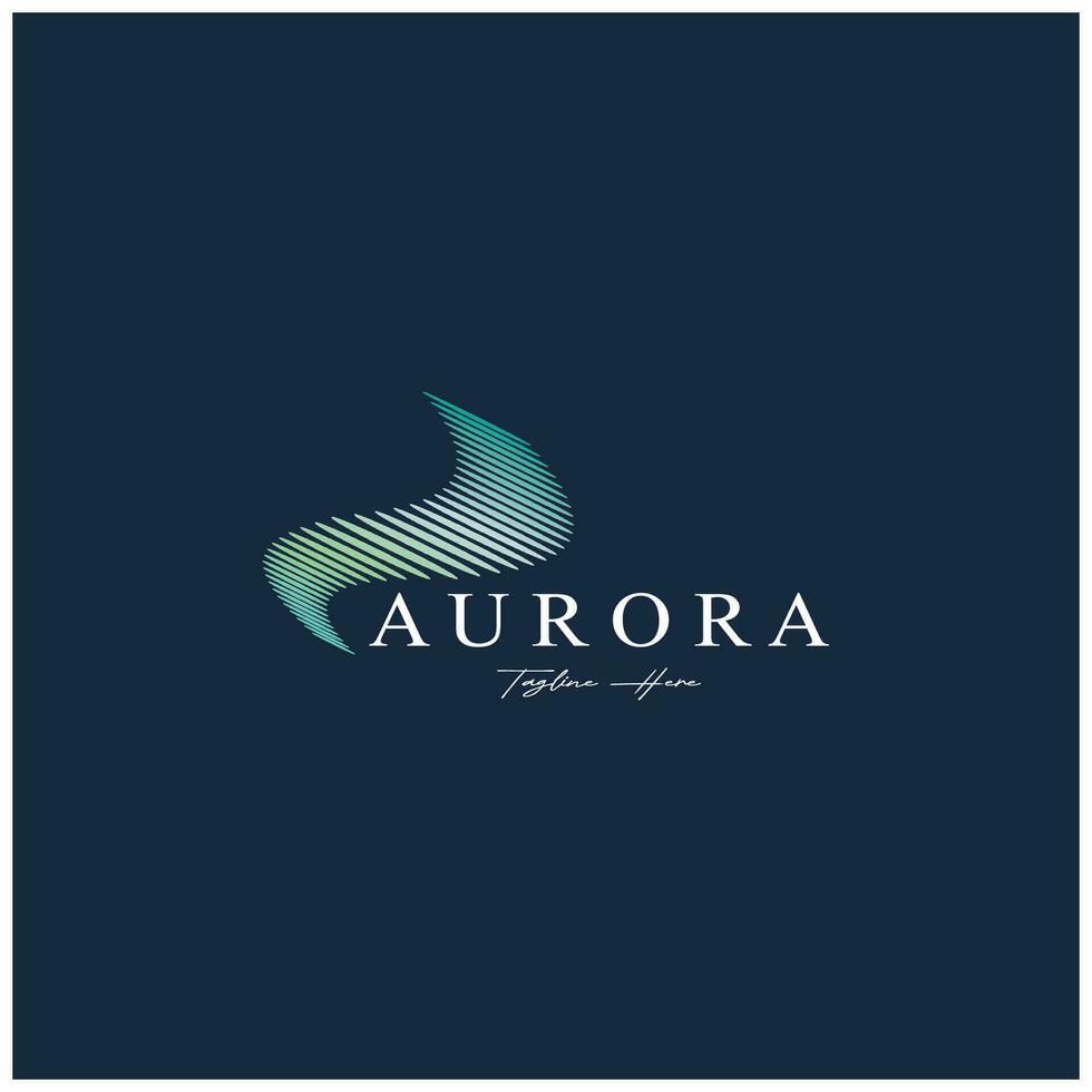 aurora logo design icon illustration vector template