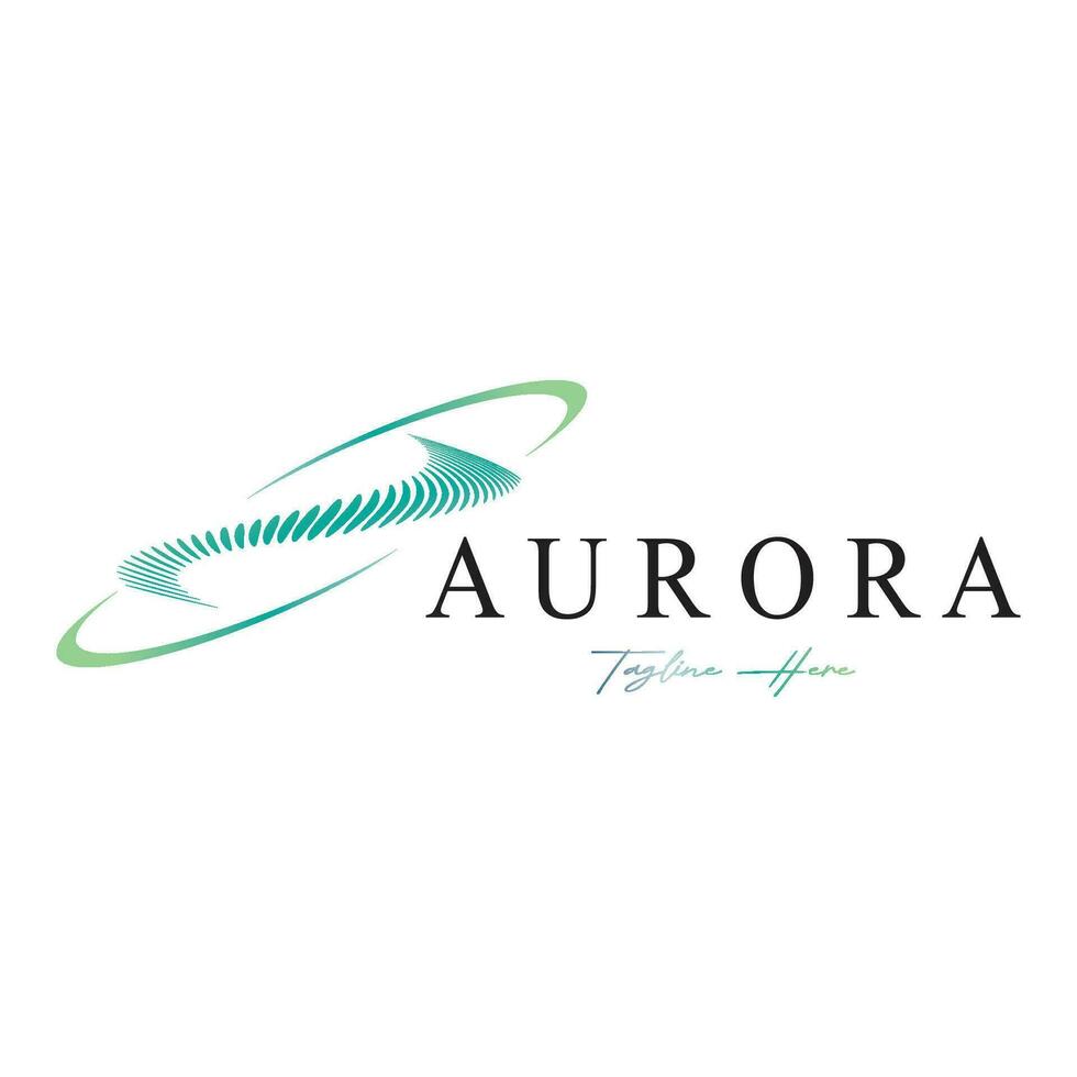 aurora logo design icon illustration vector template