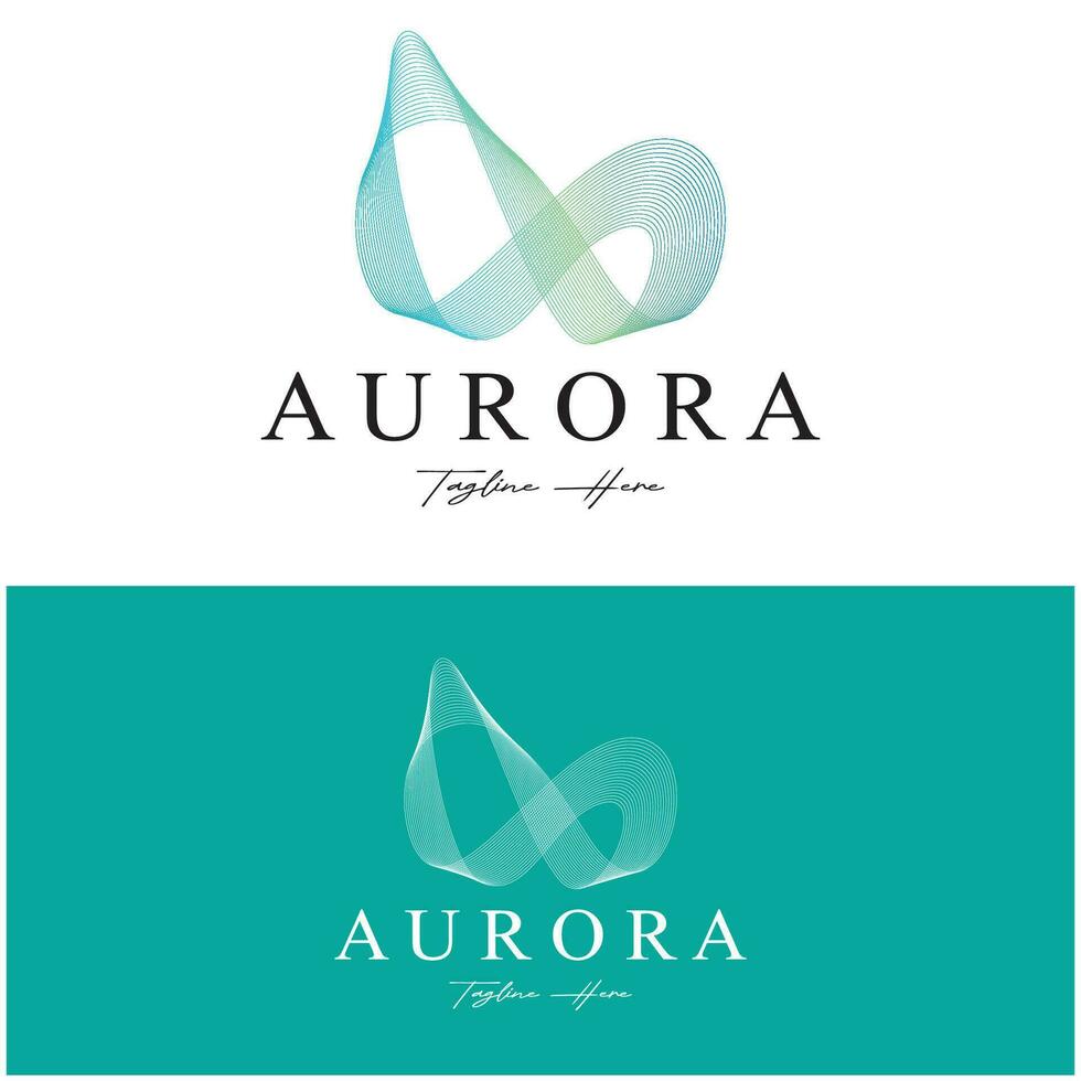 aurora logo design icon illustration vector template