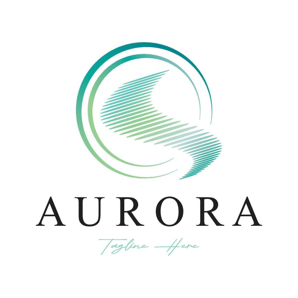 aurora logo design icon illustration vector template