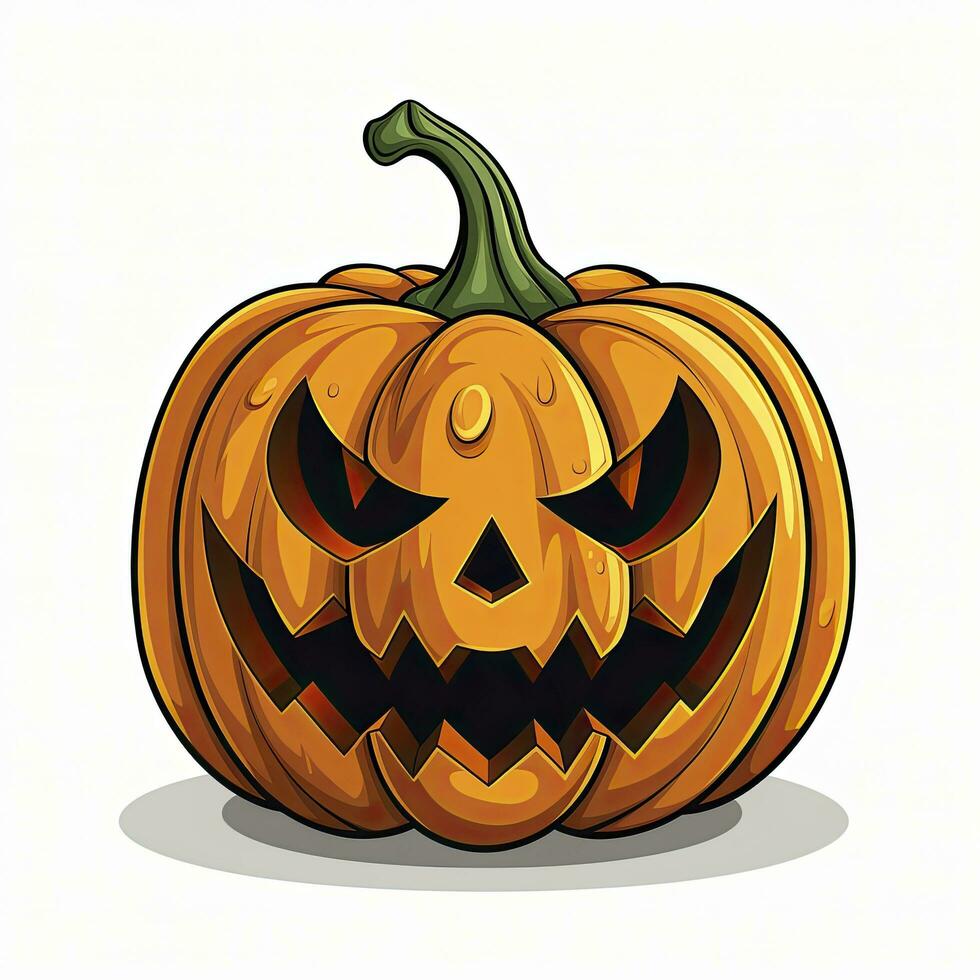AI generated Halloween object on white background. AI Generated photo