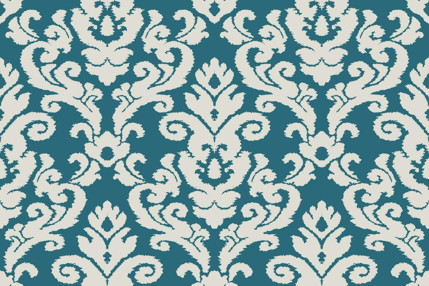Floral vintage seamless pattern for retro wallpapers. Enchanted Vintage Flowers. Arts and Crafts movement inspired. Design for wrapping paper, wallpaper, fabrics and fashion clothes. Ikat pattern. vector