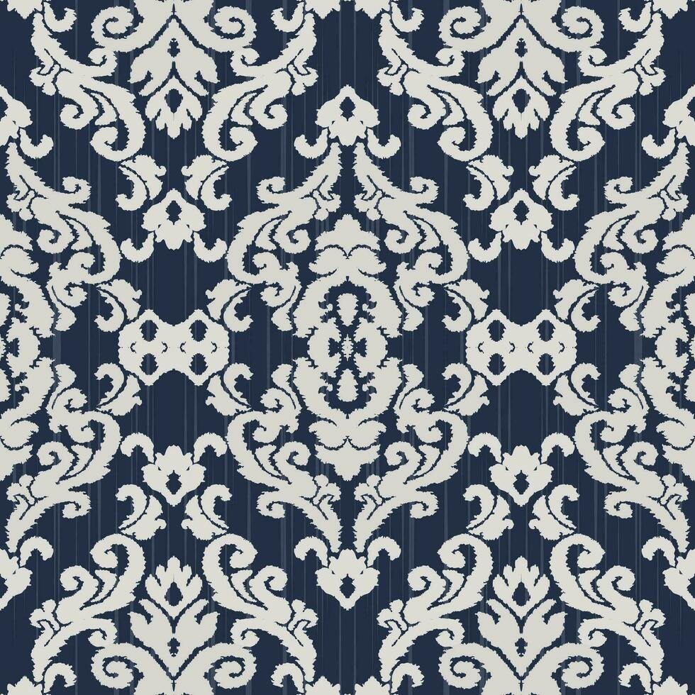 Floral vintage seamless pattern for retro wallpapers. Enchanted Vintage Flowers. Arts and Crafts movement inspired. Design for wrapping paper, wallpaper, fabrics and fashion clothes. Ikat pattern. vector