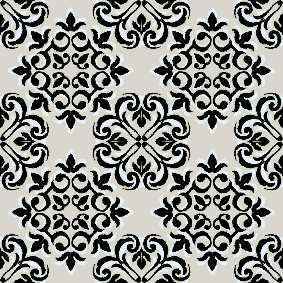 Floral vintage seamless pattern for retro wallpapers. Enchanted Vintage Flowers. Arts and Crafts movement inspired. Design for wrapping paper, wallpaper, fabrics and fashion clothes. Ikat pattern. vector