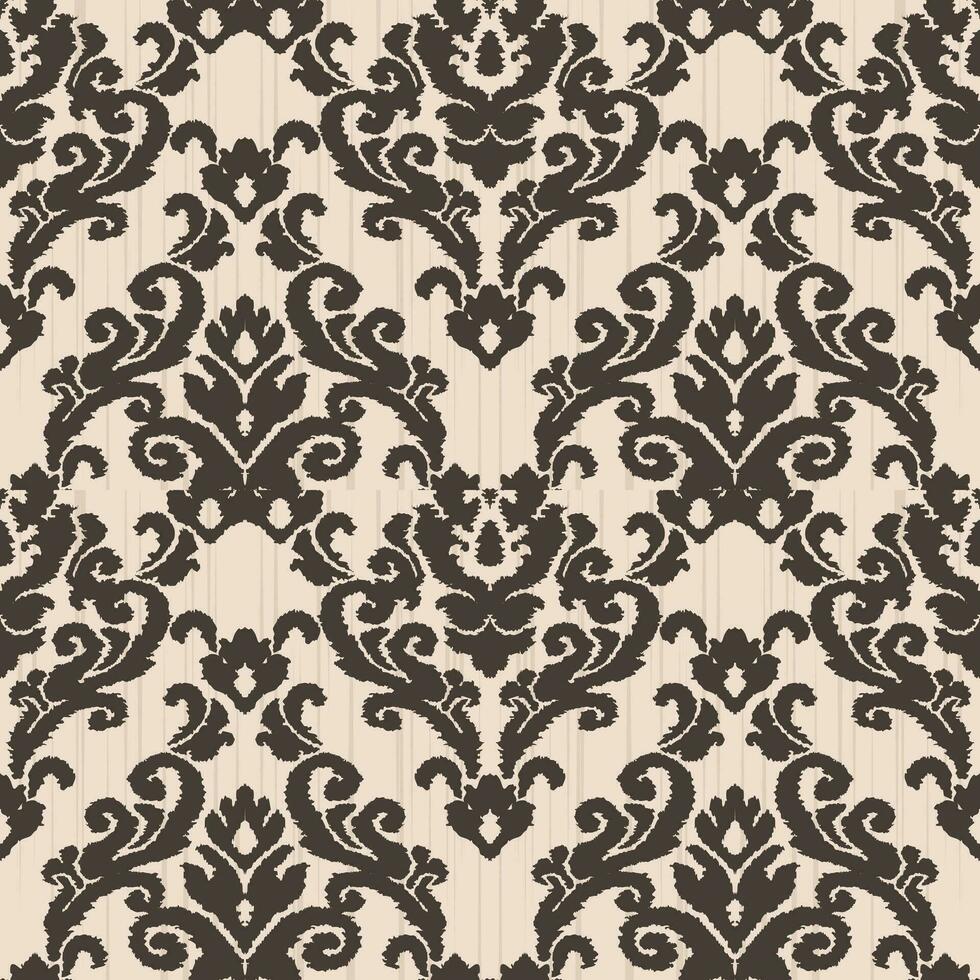 Floral vintage seamless pattern for retro wallpapers. Enchanted Vintage Flowers. Arts and Crafts movement inspired. Design for wrapping paper, wallpaper, fabrics and fashion clothes. Ikat pattern. vector