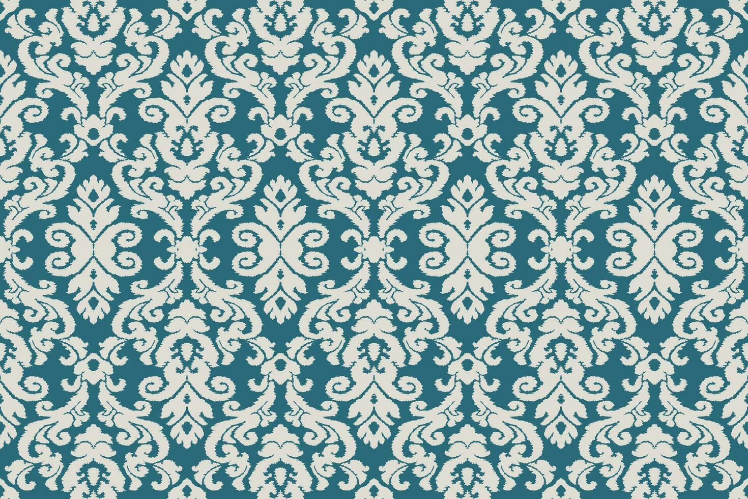 Floral vintage seamless pattern for retro wallpapers. Enchanted Vintage Flowers. Arts and Crafts movement inspired. Design for wrapping paper, wallpaper, fabrics and fashion clothes. Ikat pattern. vector