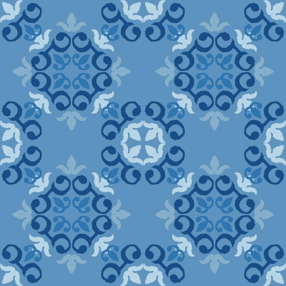 Floral vintage seamless pattern for retro wallpapers. Enchanted Vintage Flowers. Arts and Crafts movement inspired. Design for wrapping paper, wallpaper, fabrics and fashion clothes. Ikat pattern. vector