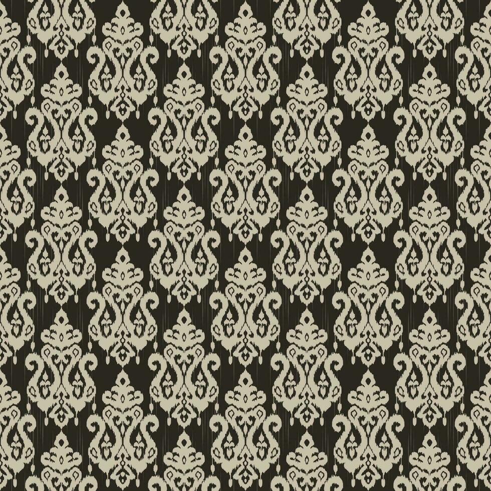 Floral vintage seamless pattern for retro wallpapers. Enchanted Vintage Flowers. Arts and Crafts movement inspired. Design for wrapping paper, wallpaper, fabrics and fashion clothes. Ikat pattern. vector