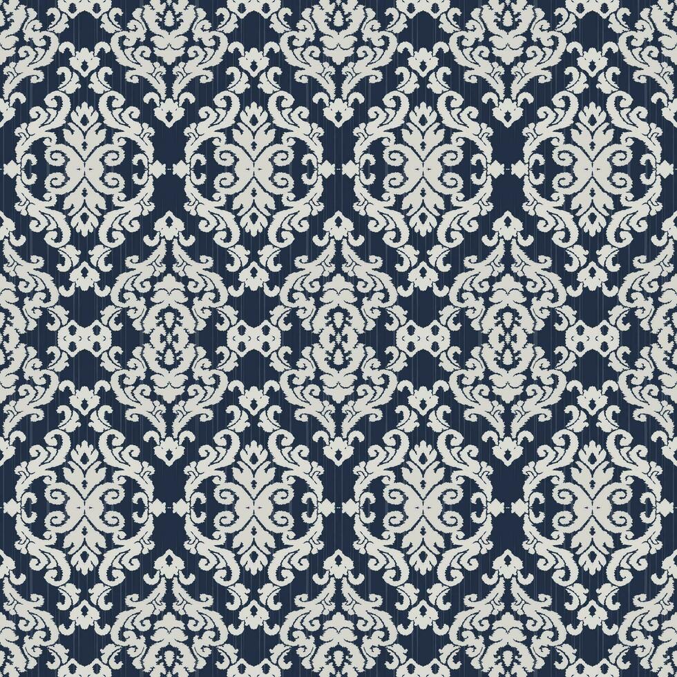 Floral vintage seamless pattern for retro wallpapers. Enchanted Vintage Flowers. Arts and Crafts movement inspired. Design for wrapping paper, wallpaper, fabrics and fashion clothes. Ikat pattern. vector