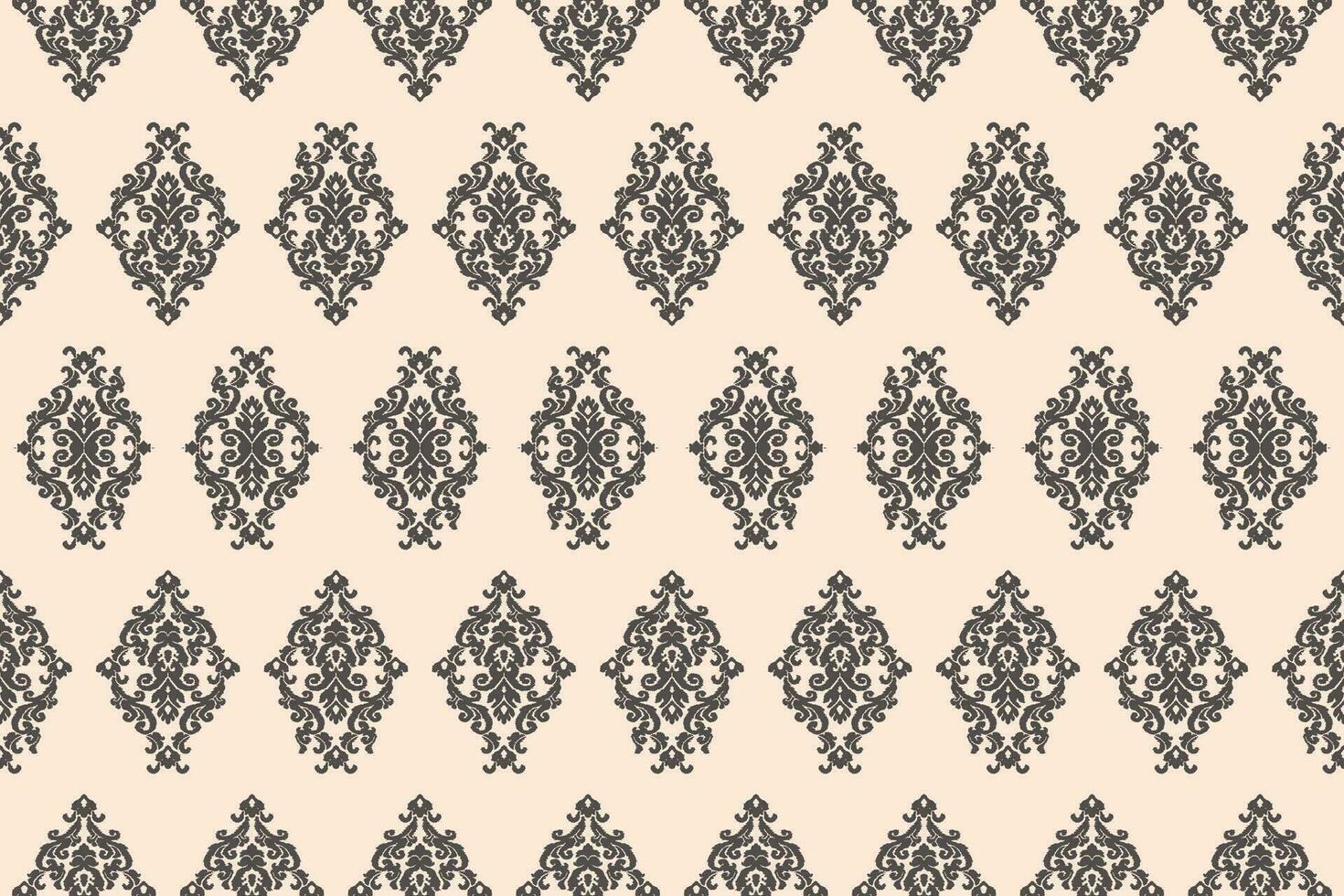 Floral vintage seamless pattern for retro wallpapers. Enchanted Vintage Flowers. Arts and Crafts movement inspired. Design for wrapping paper, wallpaper, fabrics and fashion clothes. Ikat pattern. vector