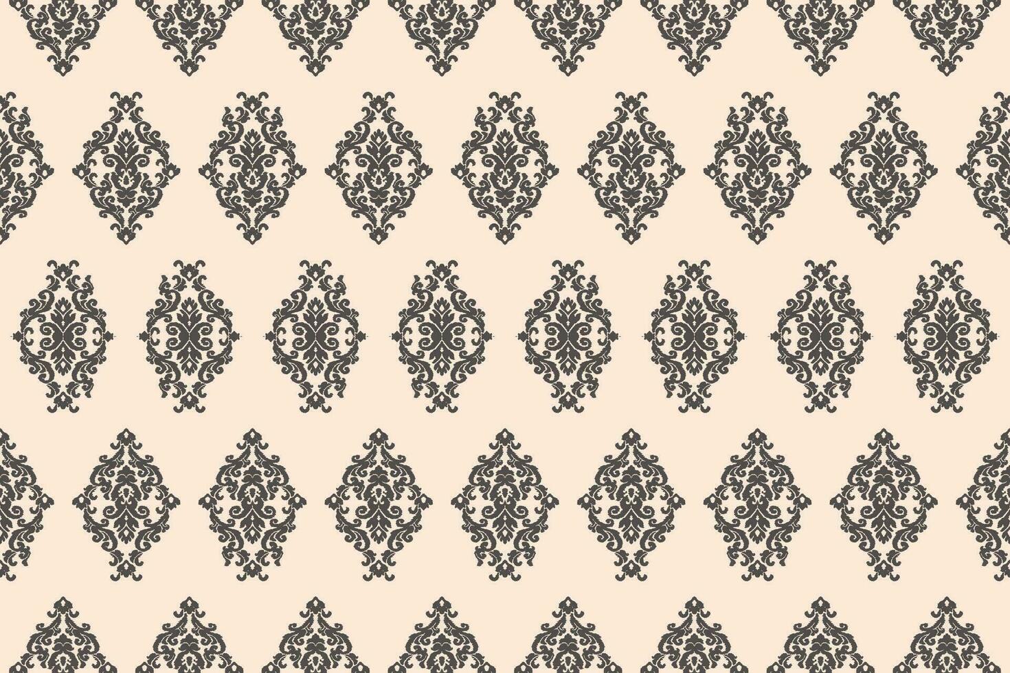 Floral vintage seamless pattern for retro wallpapers. Enchanted Vintage Flowers. Arts and Crafts movement inspired. Design for wrapping paper, wallpaper, fabrics and fashion clothes. Ikat pattern. vector