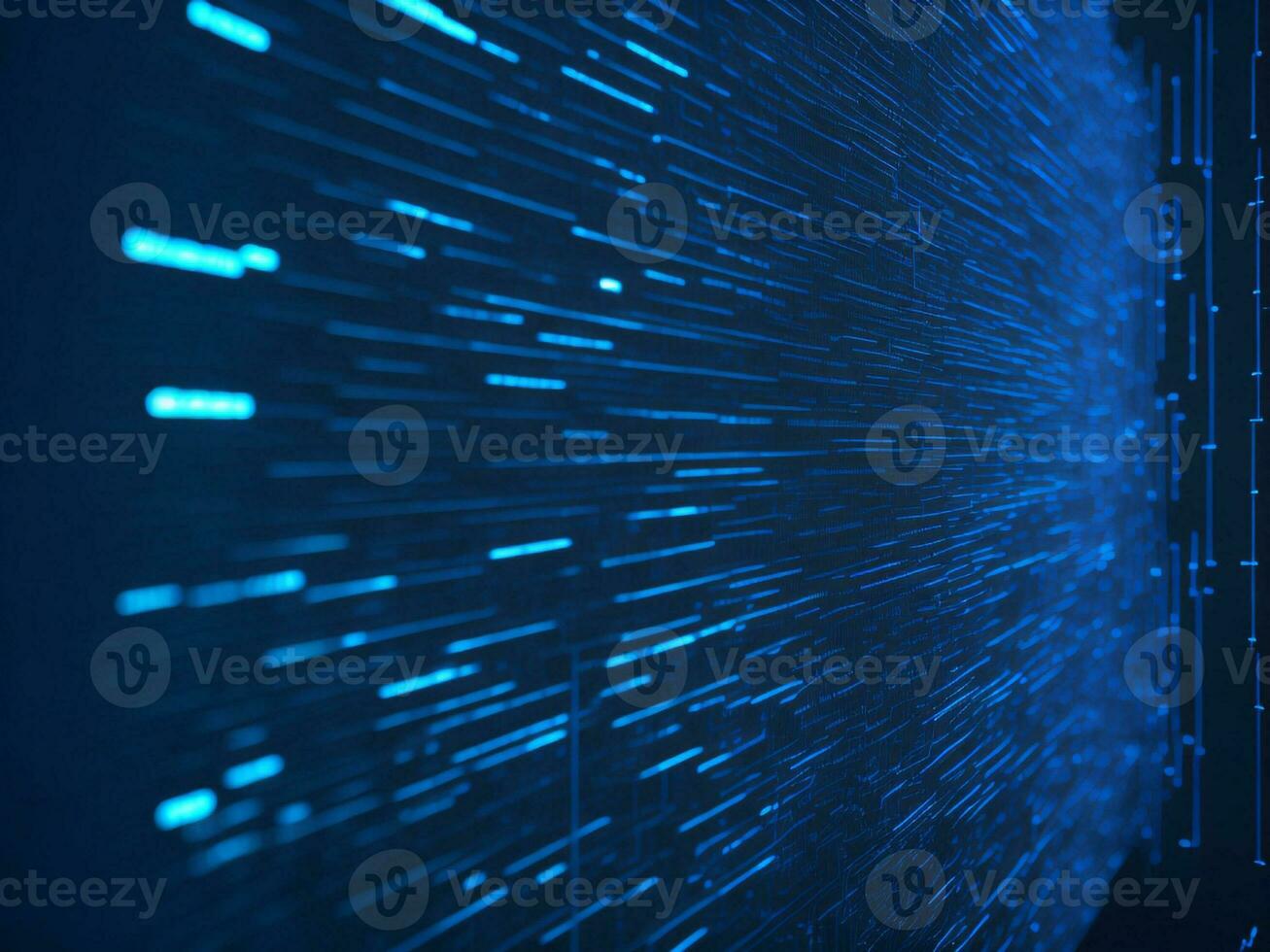 AI generated Blue digital binary data on computer screen background. binary code background . abstract blue background photo