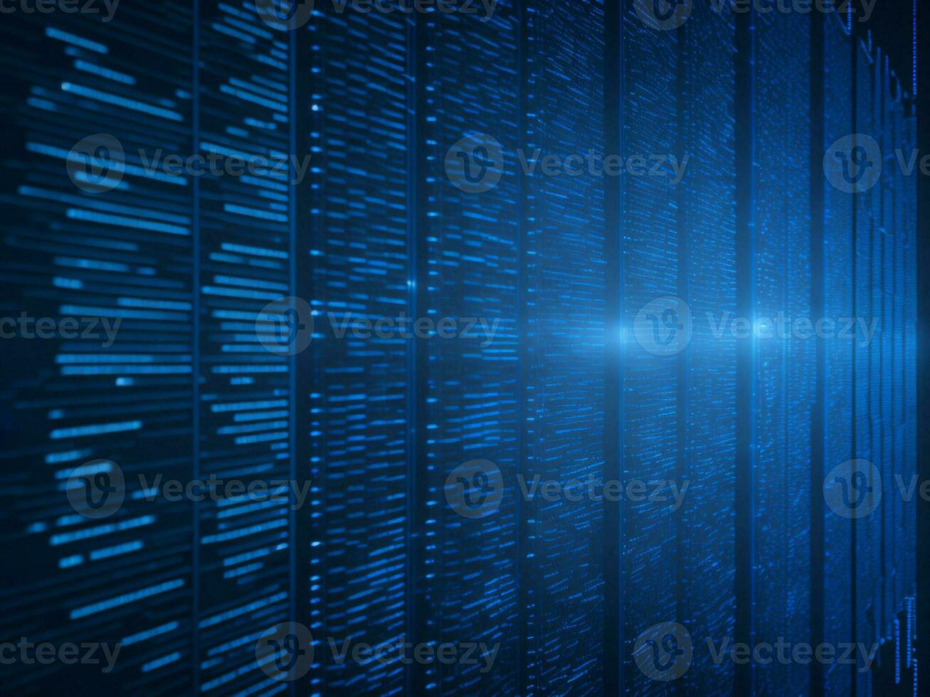 AI generated Blue digital binary data on computer screen background. binary code background . abstract blue background photo