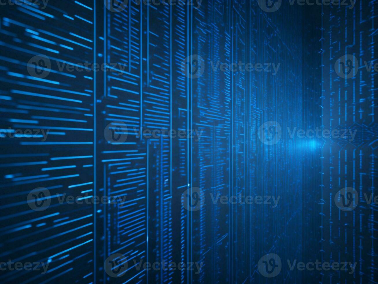 AI generated Blue digital binary data on computer screen background. binary code background . abstract blue background photo