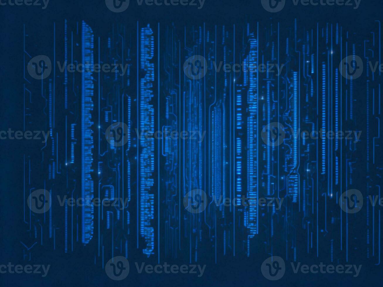 AI generated Blue digital binary data on computer screen background. binary code background . abstract blue background photo