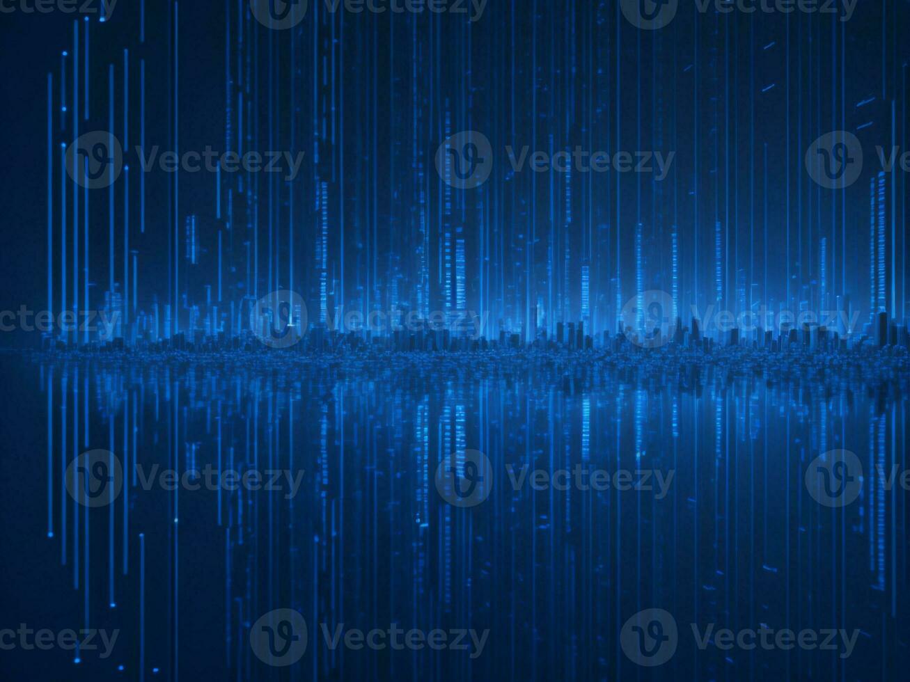 AI generated Digital Cyberspace with Particles and Digital Data Network Connections. High Speed Connection and Data Analysis Technology Digital Abstract Background Concept. 3d rendering photo