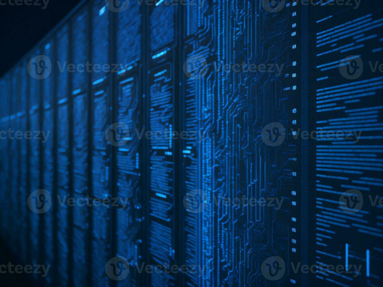 AI generated Digital Cyberspace with Particles and Digital Data Network Connections. High Speed Connection and Data Analysis Technology Digital Abstract Background Concept. 3d rendering photo