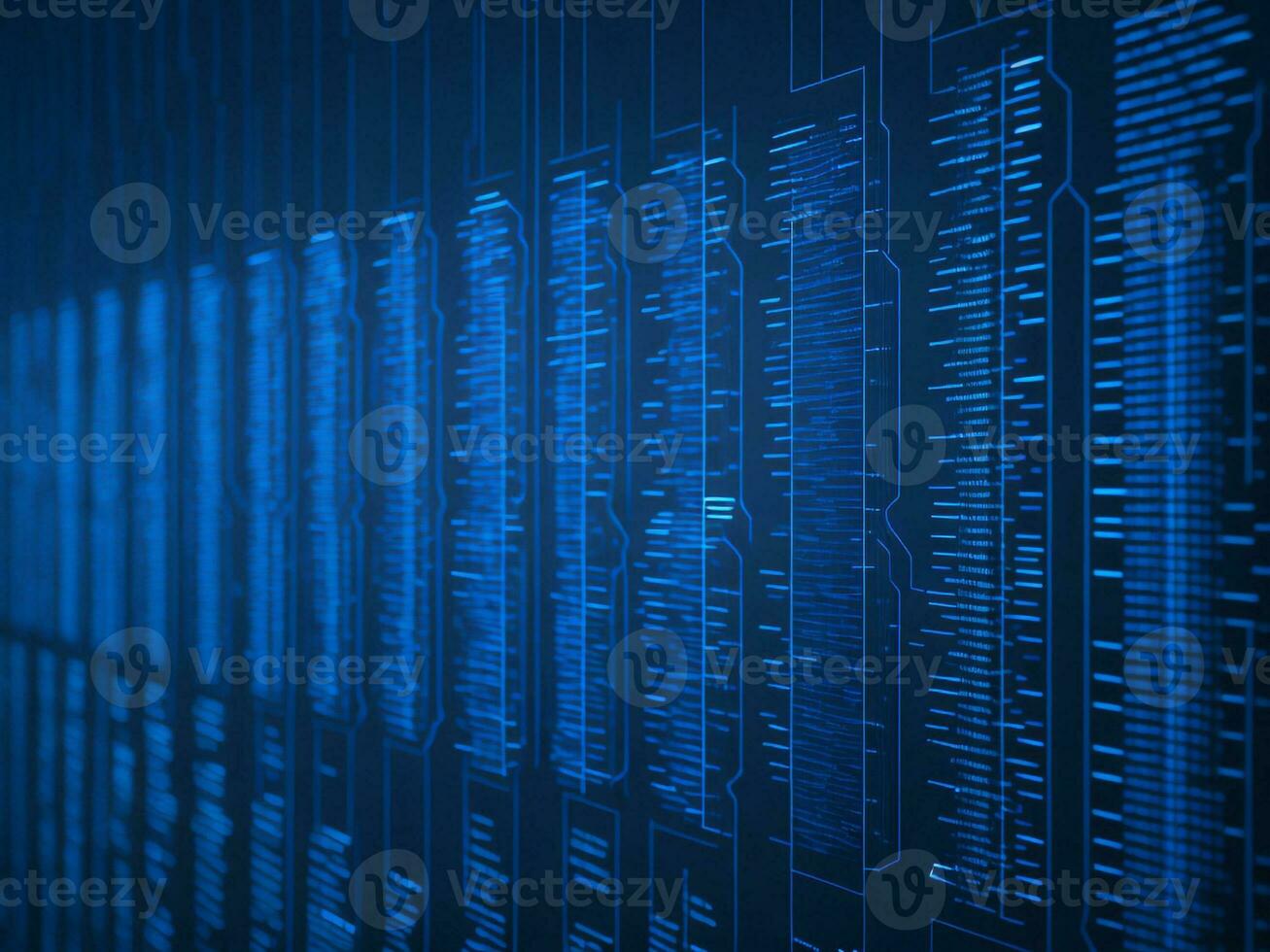 AI generated Digital Cyberspace with Particles and Digital Data Network Connections. High Speed Connection and Data Analysis Technology Digital Abstract Background Concept. 3d rendering photo