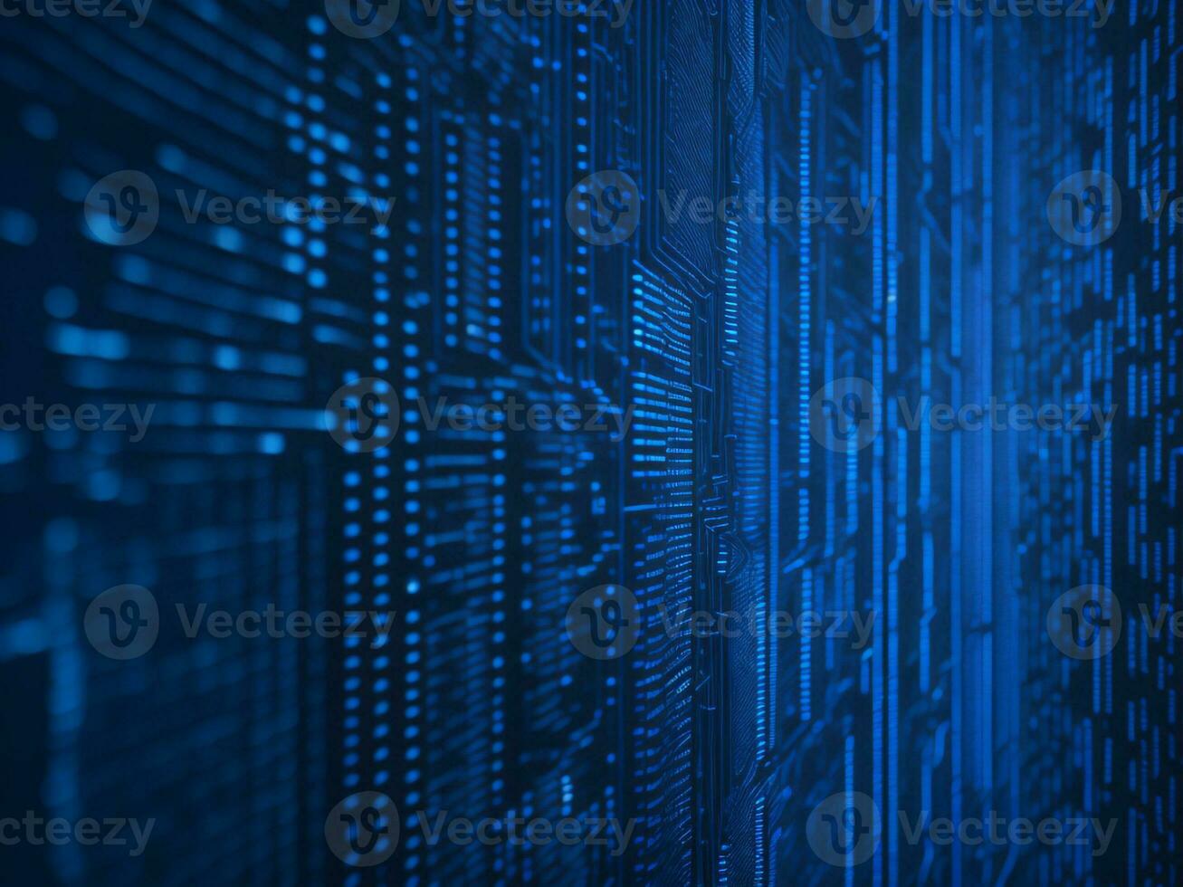 AI generated Digital Cyberspace with Particles and Digital Data Network Connections. High Speed Connection and Data Analysis Technology Digital Abstract Background Concept. 3d rendering photo