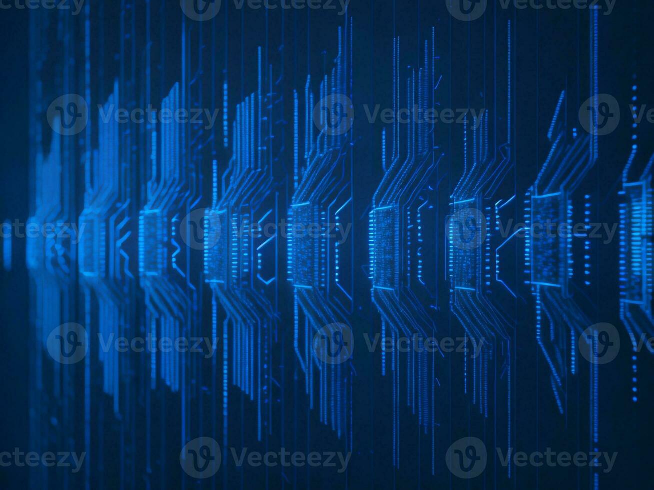 AI generated Digital Cyberspace with Particles and Digital Data Network Connections. High Speed Connection and Data Analysis Technology Digital Abstract Background Concept. 3d rendering photo