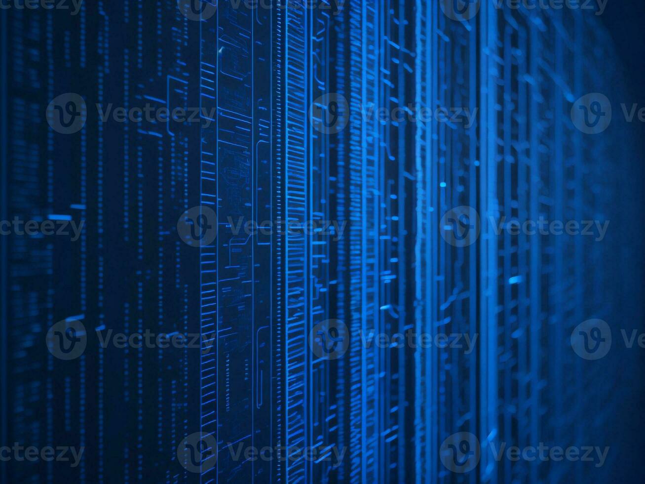 AI generated Digital Cyberspace with Particles and Digital Data Network Connections. High Speed Connection and Data Analysis Technology Digital Abstract Background Concept. 3d rendering photo