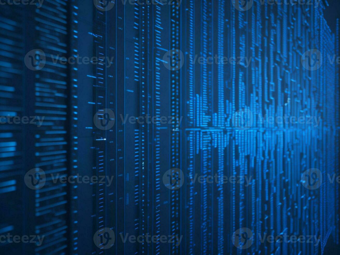 AI generated Digital Cyberspace with Particles and Digital Data Network Connections. High Speed Connection and Data Analysis Technology Digital Abstract Background Concept. 3d rendering photo