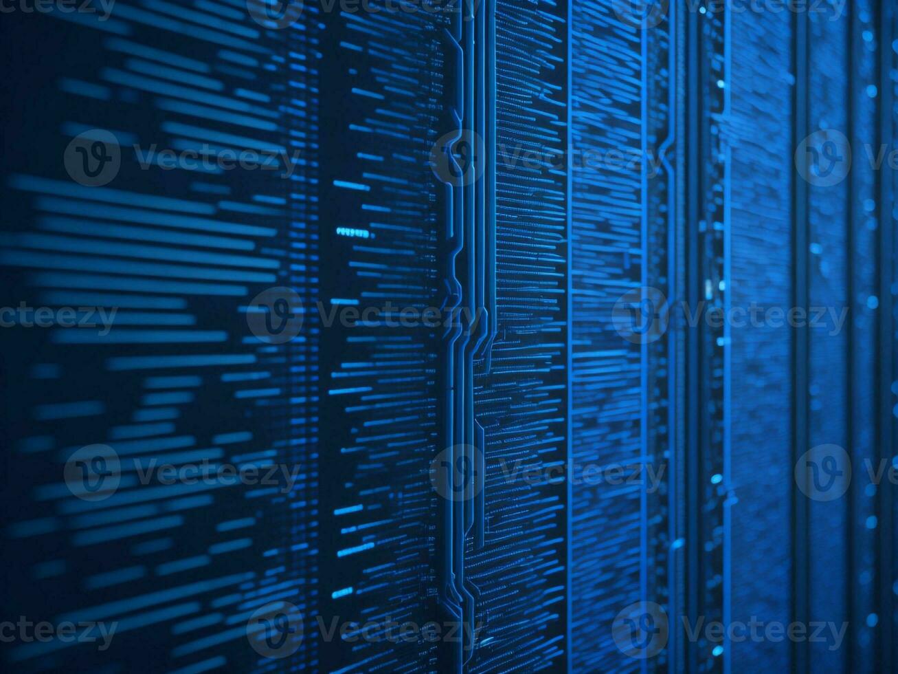 AI generated Digital Cyberspace with Particles and Digital Data Network Connections. High Speed Connection and Data Analysis Technology Digital Abstract Background Concept. 3d rendering photo
