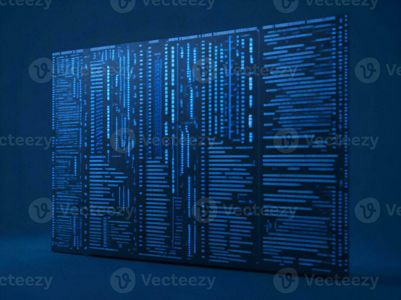 AI generated Digital Cyberspace with Particles and Digital Data Network Connections. High Speed Connection and Data Analysis Technology Digital Abstract Background Concept. 3d rendering photo