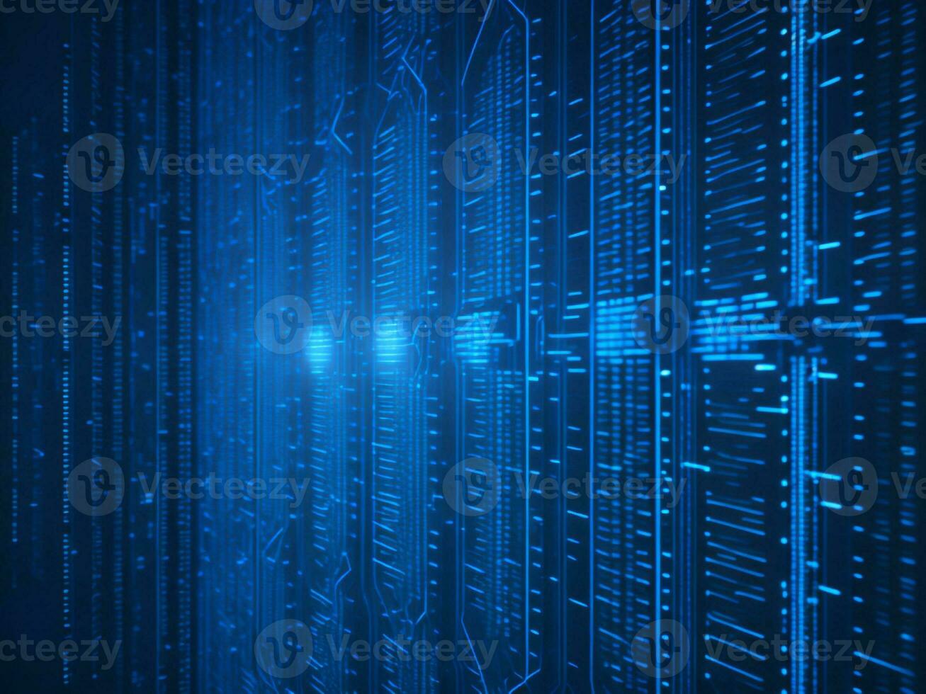 AI generated Digital Cyberspace with Particles and Digital Data Network Connections. High Speed Connection and Data Analysis Technology Digital Abstract Background Concept. 3d rendering photo