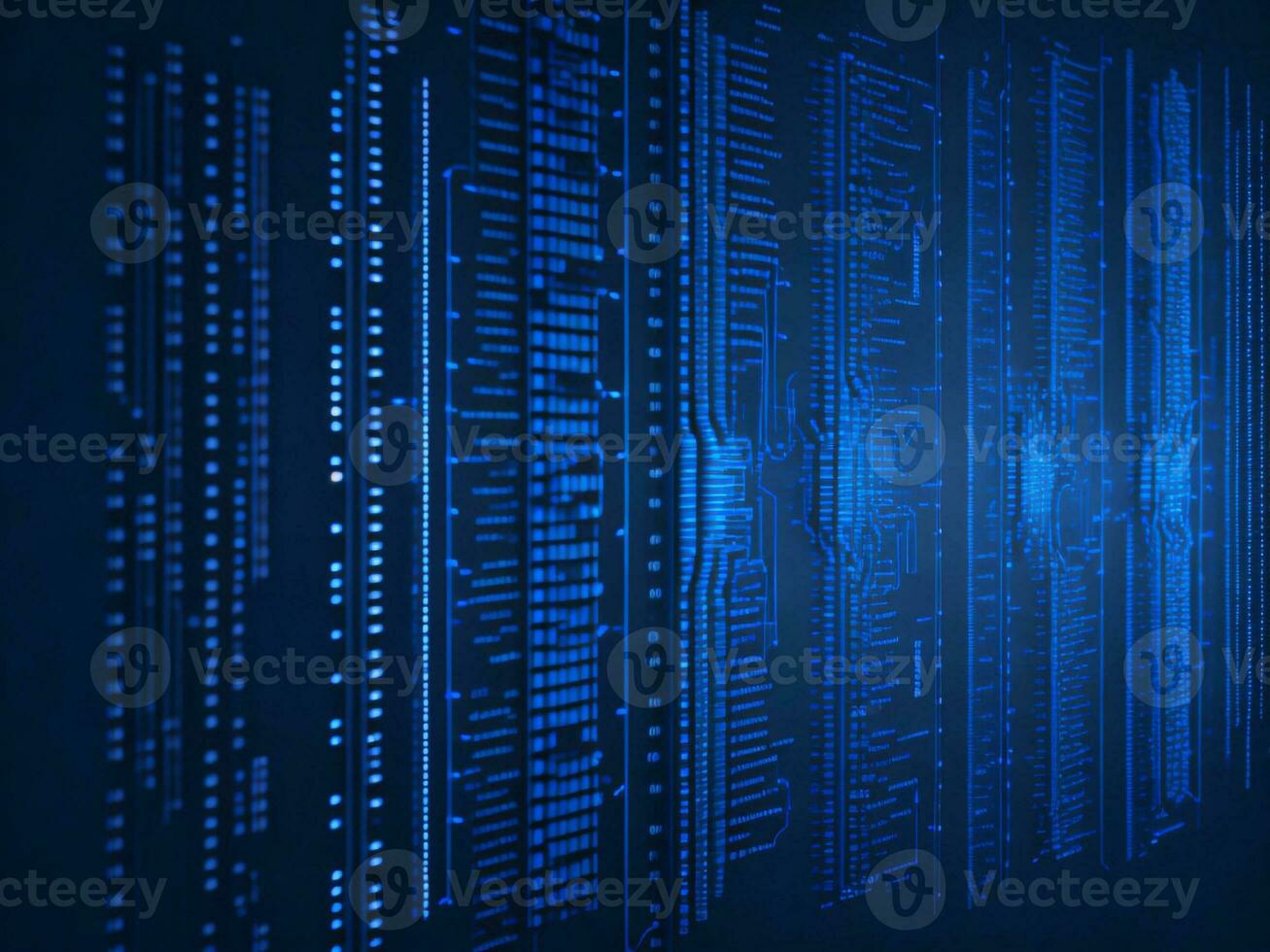 AI generated Digital Cyberspace with Particles and Digital Data Network Connections. High Speed Connection and Data Analysis Technology Digital Abstract Background Concept. 3d rendering photo