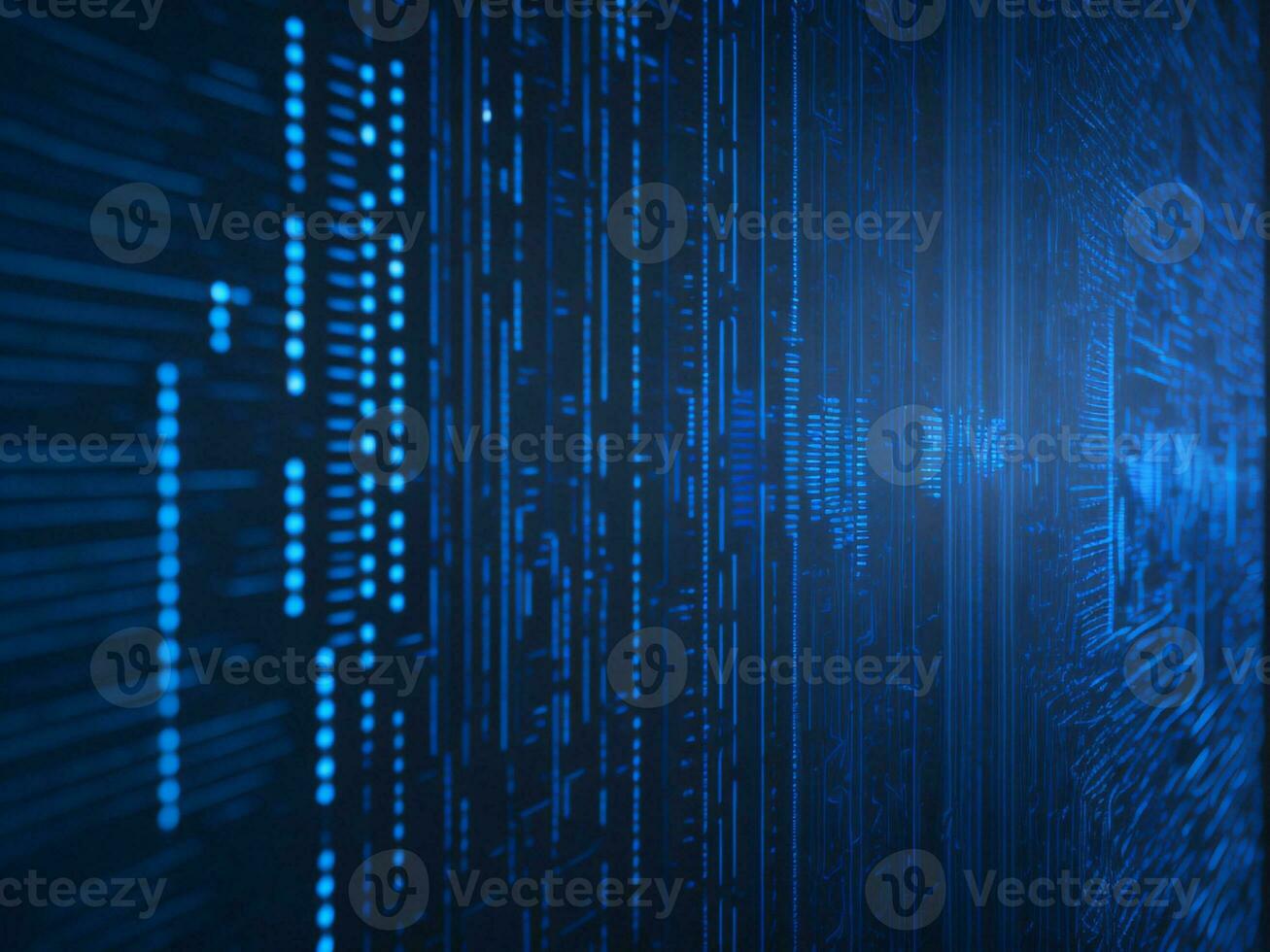 AI generated Digital Cyberspace with Particles and Digital Data Network Connections. High Speed Connection and Data Analysis Technology Digital Abstract Background Concept. 3d rendering photo