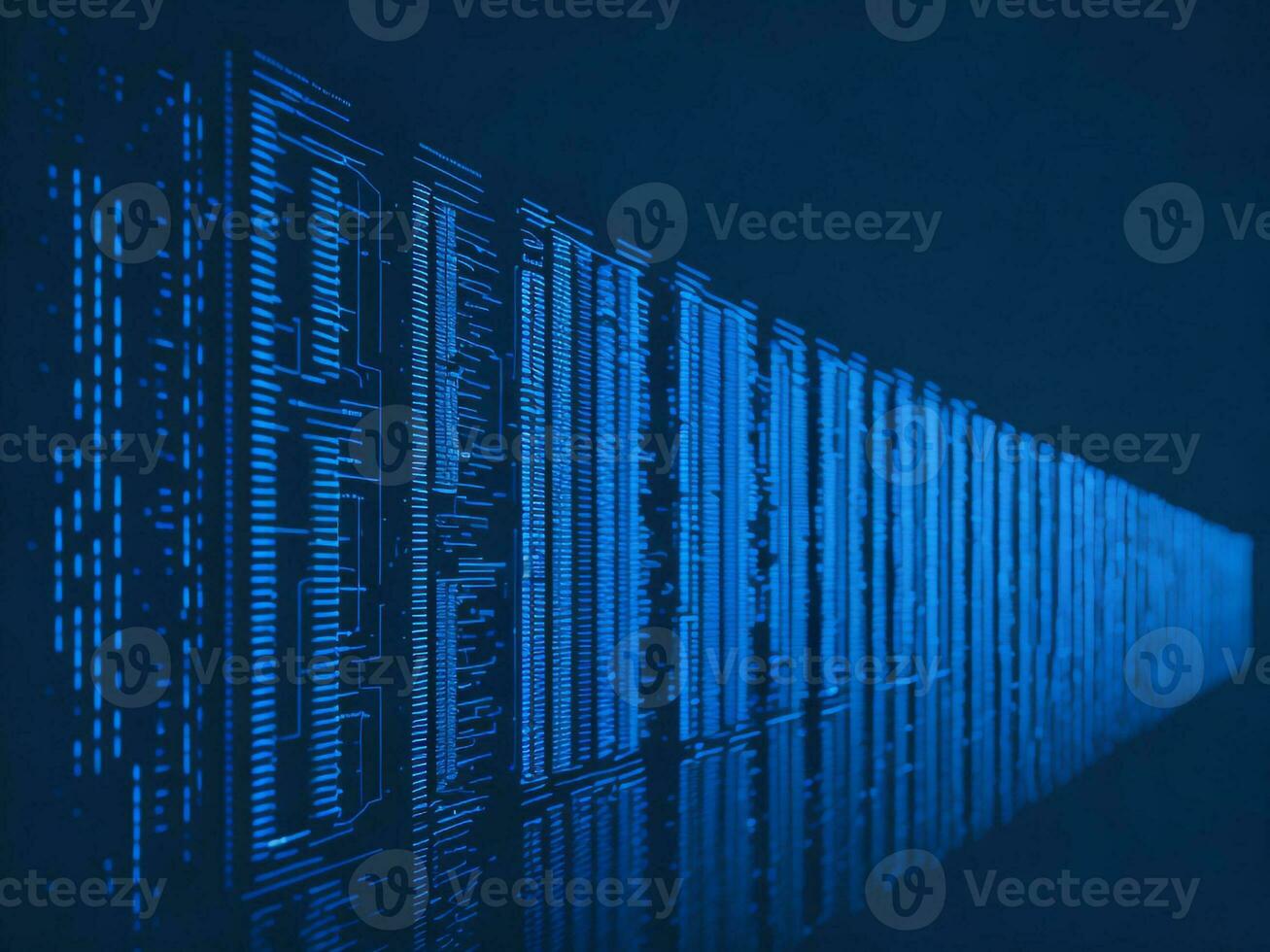 AI generated Digital Cyberspace with Particles and Digital Data Network Connections. High Speed Connection and Data Analysis Technology Digital Abstract Background Concept. 3d rendering photo