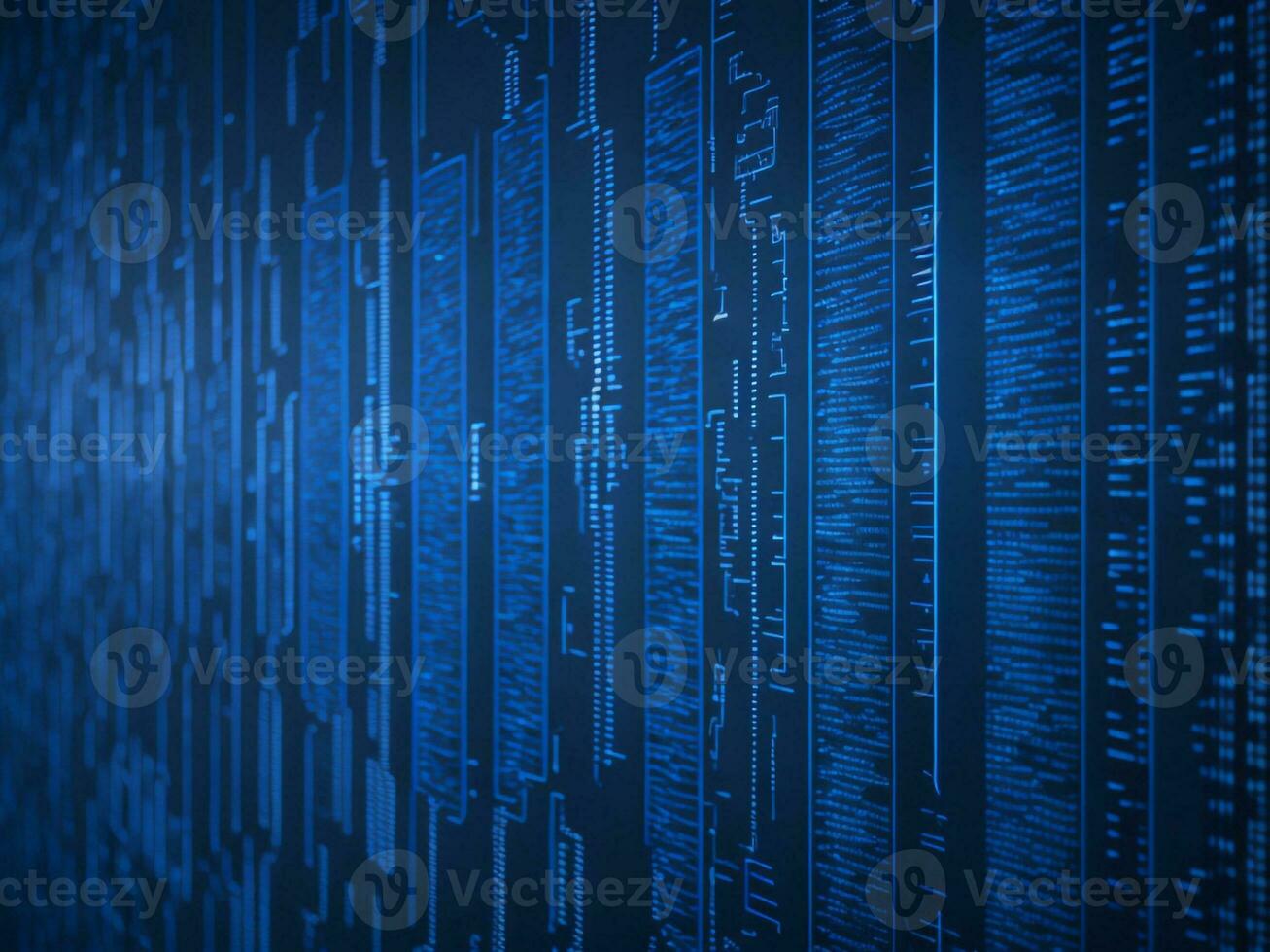AI generated Digital Cyberspace with Particles and Digital Data Network Connections. High Speed Connection and Data Analysis Technology Digital Abstract Background Concept. 3d rendering photo