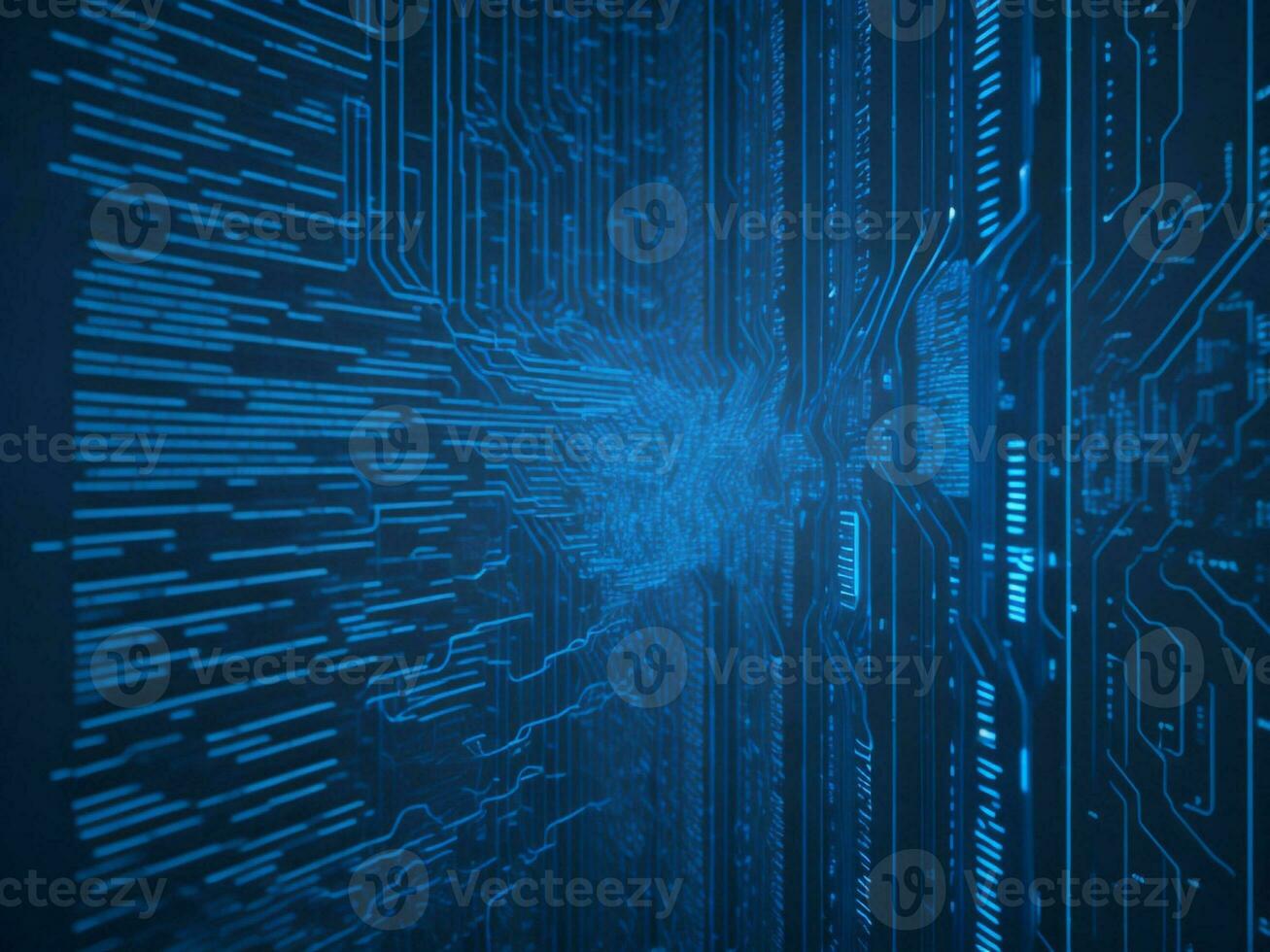 AI generated Digital Cyberspace with Particles and Digital Data Network Connections. High Speed Connection and Data Analysis Technology Digital Abstract Background Concept. 3d rendering photo