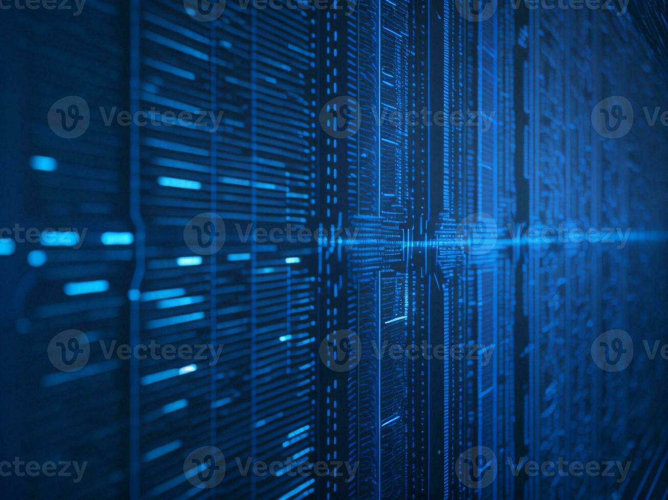 AI generated Digital Cyberspace with Particles and Digital Data Network Connections. High Speed Connection and Data Analysis Technology Digital Abstract Background Concept. 3d rendering photo