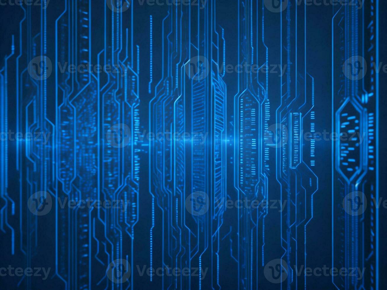 AI generated Digital Cyberspace with Particles and Digital Data Network Connections. High Speed Connection and Data Analysis Technology Digital Abstract Background Concept. 3d rendering photo