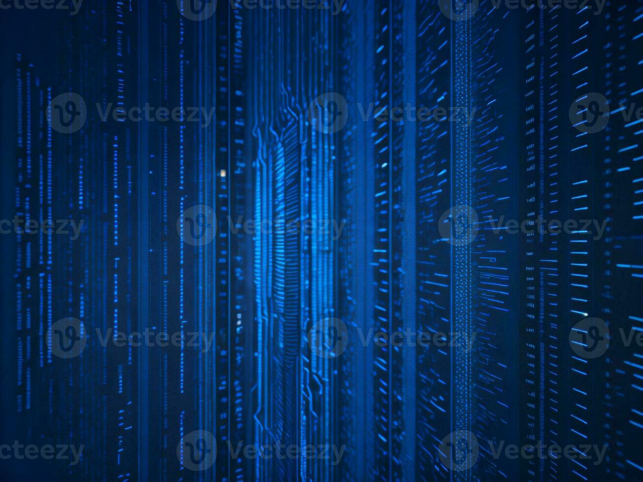 AI generated Digital Cyberspace with Particles and Digital Data Network Connections. High Speed Connection and Data Analysis Technology Digital Abstract Background Concept. 3d rendering photo