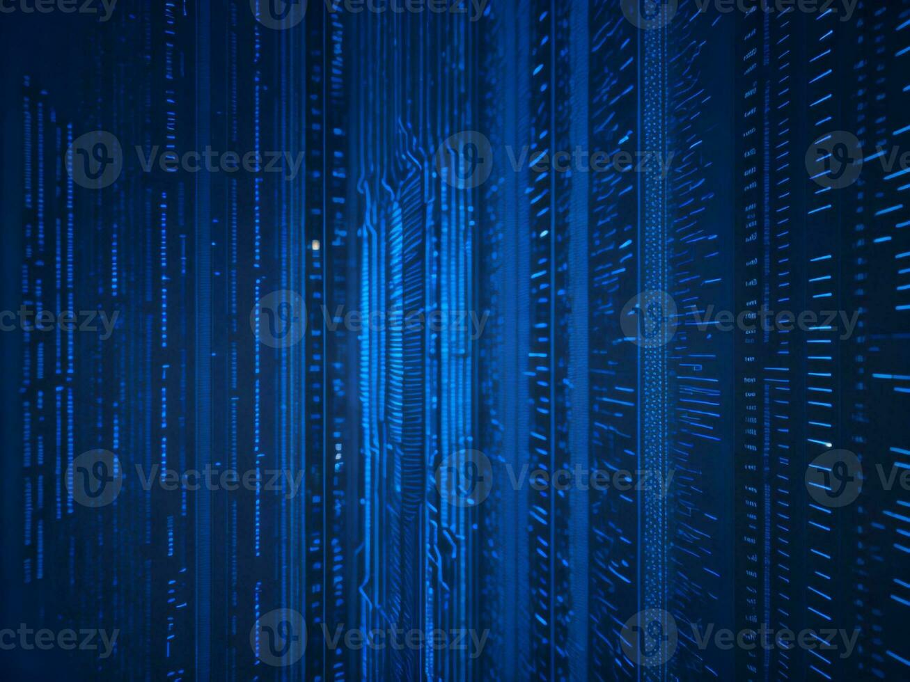 AI generated Digital Cyberspace with Particles and Digital Data Network Connections. High Speed Connection and Data Analysis Technology Digital Abstract Background Concept. 3d rendering photo