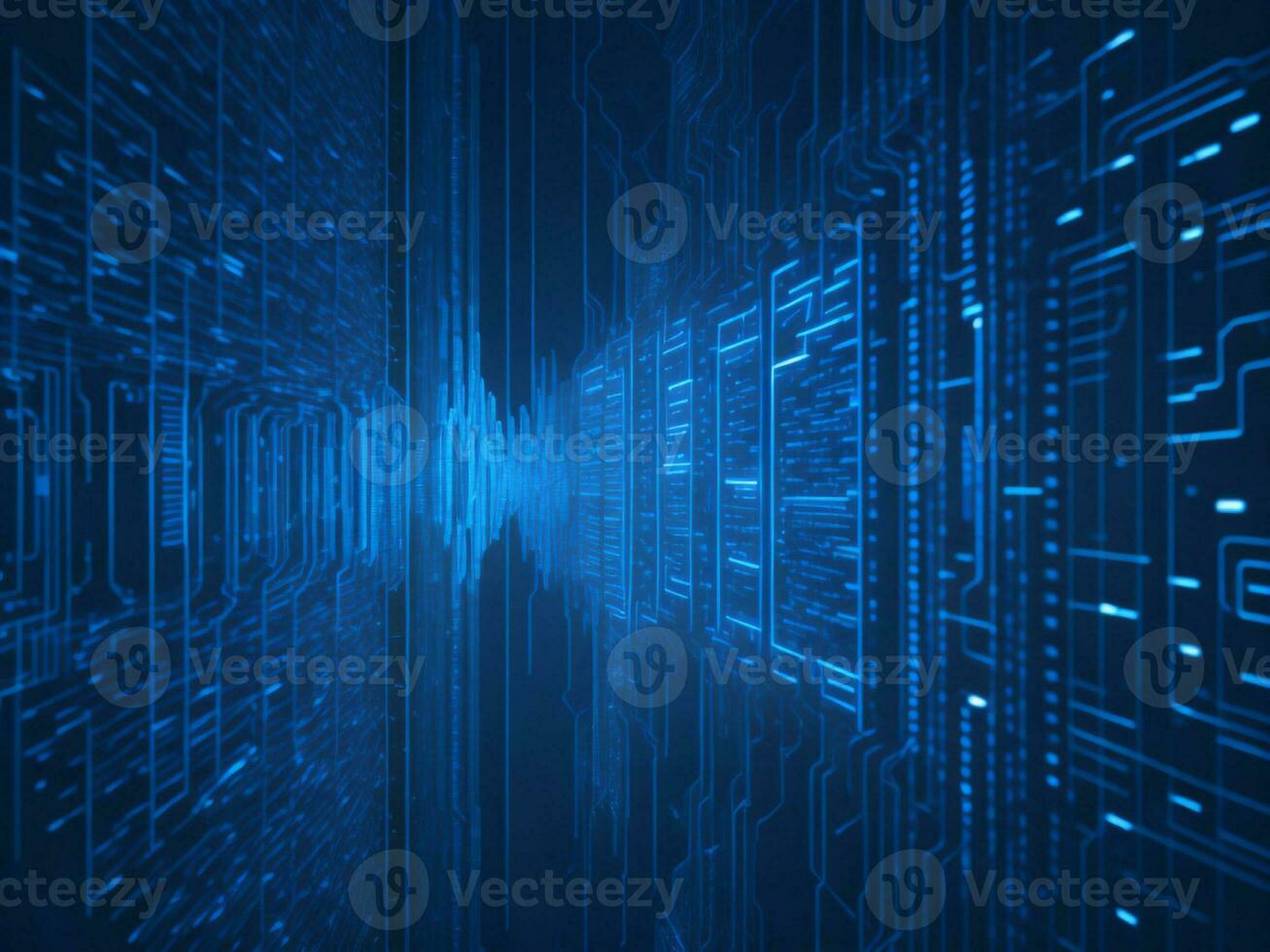 AI generated Digital Cyberspace with Particles and Digital Data Network Connections. High Speed Connection and Data Analysis Technology Digital Abstract Background Concept. 3d rendering photo