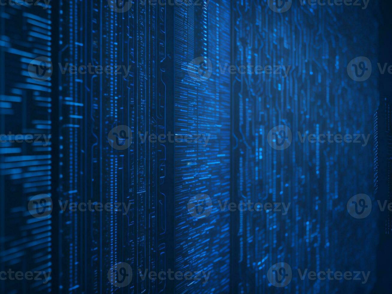 AI generated Digital Cyberspace with Particles and Digital Data Network Connections. High Speed Connection and Data Analysis Technology Digital Abstract Background Concept. 3d rendering photo