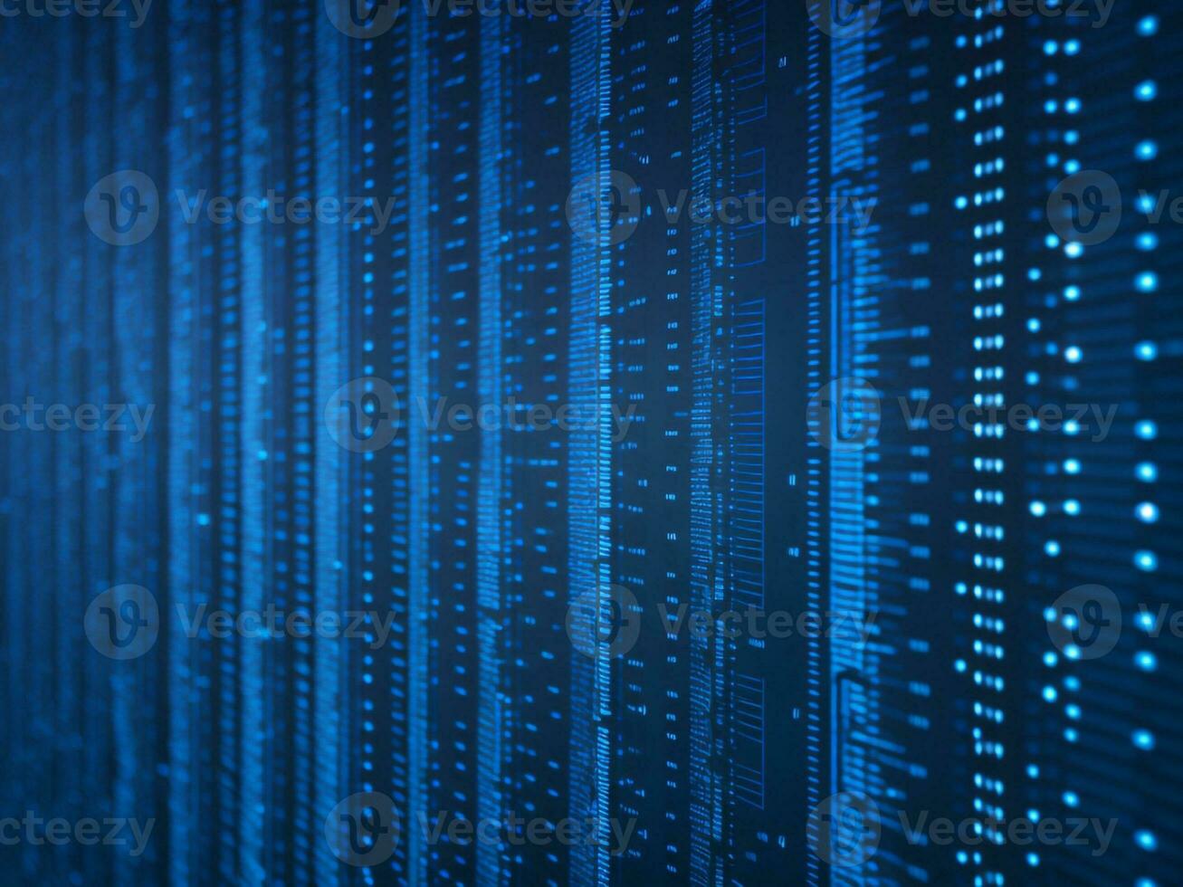 AI generated Digital Cyberspace with Particles and Digital Data Network Connections. High Speed Connection and Data Analysis Technology Digital Abstract Background Concept. 3d rendering photo