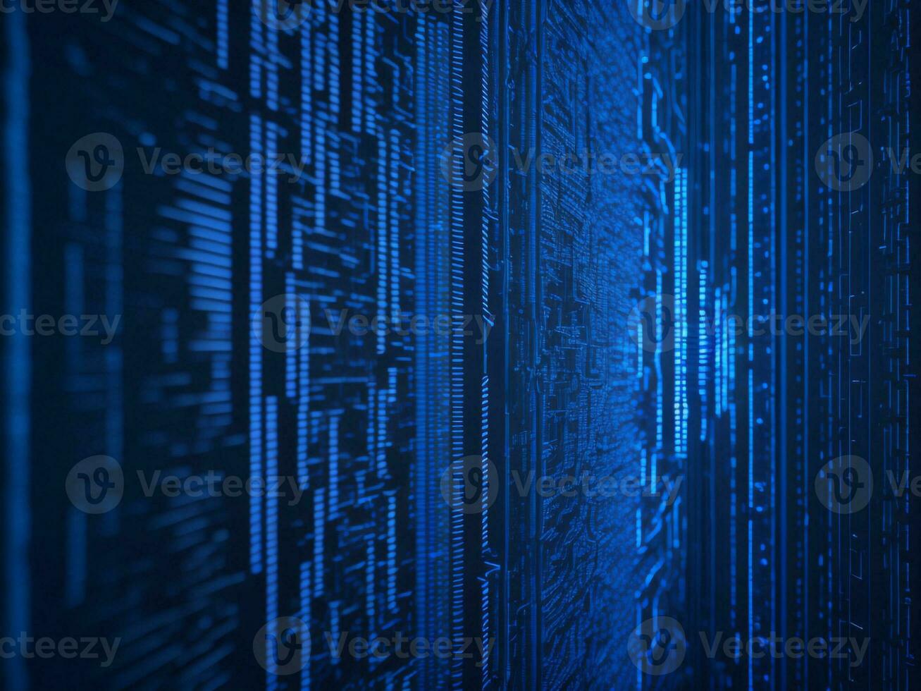 AI generated Digital Cyberspace with Particles and Digital Data Network Connections. High Speed Connection and Data Analysis Technology Digital Abstract Background Concept. 3d rendering photo