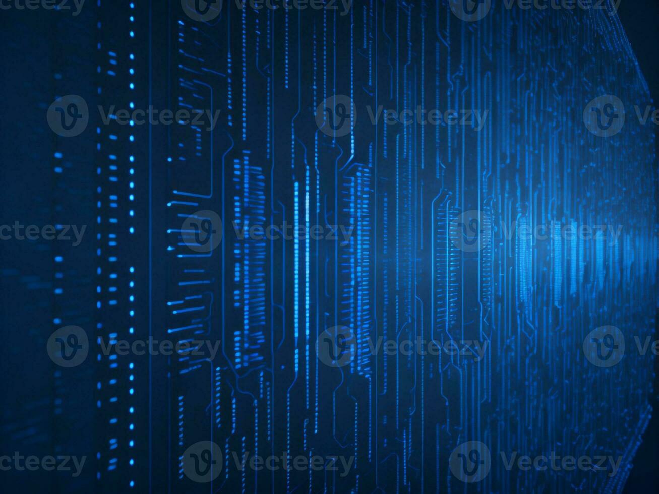 AI generated Digital Cyberspace with Particles and Digital Data Network Connections. High Speed Connection and Data Analysis Technology Digital Abstract Background Concept. 3d rendering photo