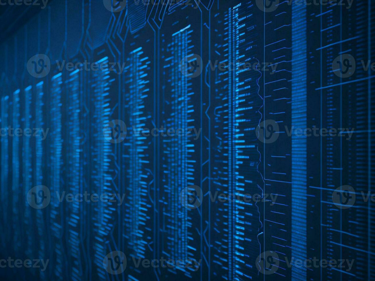 AI generated Digital Cyberspace with Particles and Digital Data Network Connections. High Speed Connection and Data Analysis Technology Digital Abstract Background Concept. 3d rendering photo