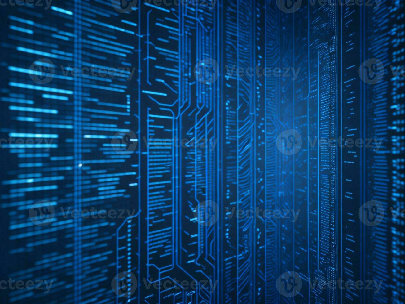 AI generated Digital Cyberspace with Particles and Digital Data Network Connections. High Speed Connection and Data Analysis Technology Digital Abstract Background Concept. 3d rendering photo